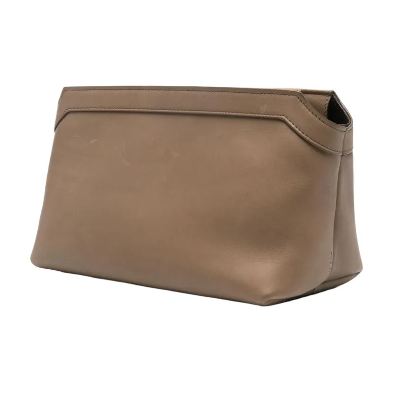THE ROW Calfskin Clutch Women's Brown-1