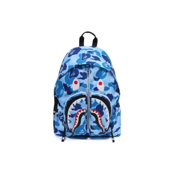 A BATHING APE Polyester Backpack Unisex Camouflage Blue