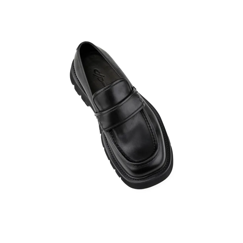 HANQIAORIJI Black Blood Series Loafers Unisex Black-2