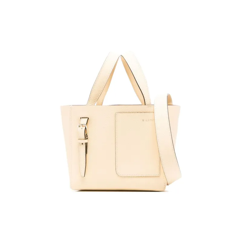 Valextra Leather One Shoulder Handbags Mini Women's Elegant Yellow-0
