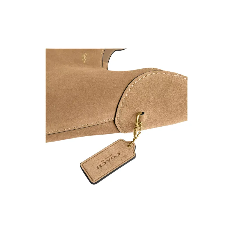 COACH Brooklyn Suede Tote Bag, Shopping Bag, Shoulder Bag Tubas Women's Sand-4