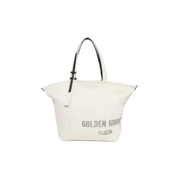 Golden Goose Canvas Bag, Tote Bag, Shopping Bag, Portable Crossbody Bag, Shoulder Bag Women's White