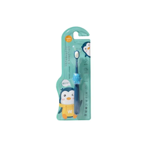 CHENYISHENG Kids Soft Bristle Toothbrush 2 12 Years Old Cartoon Penguin Baby Toothbrush