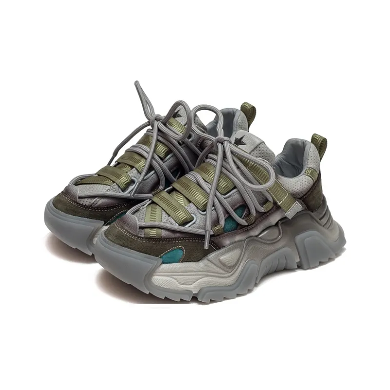 Chibang Height Increasing Low-Top Chunky Sneakers Women's-1