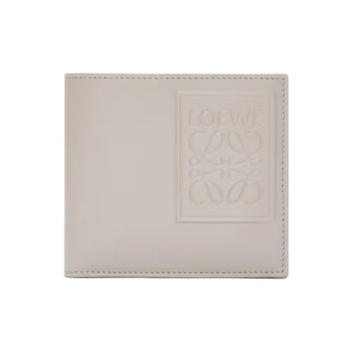 LOEWE Calfskin Wallet Men's Shell Gray