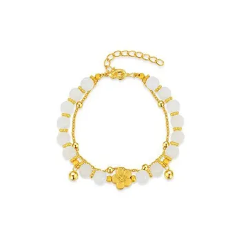 Andaozi Hetian Jade Bracelets Pale Greenish White Jade Women's