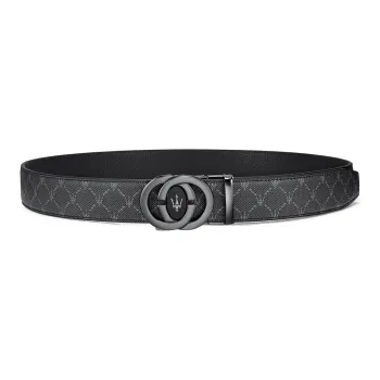 Maserati Pvc Leather Belts Men's 3.55cm