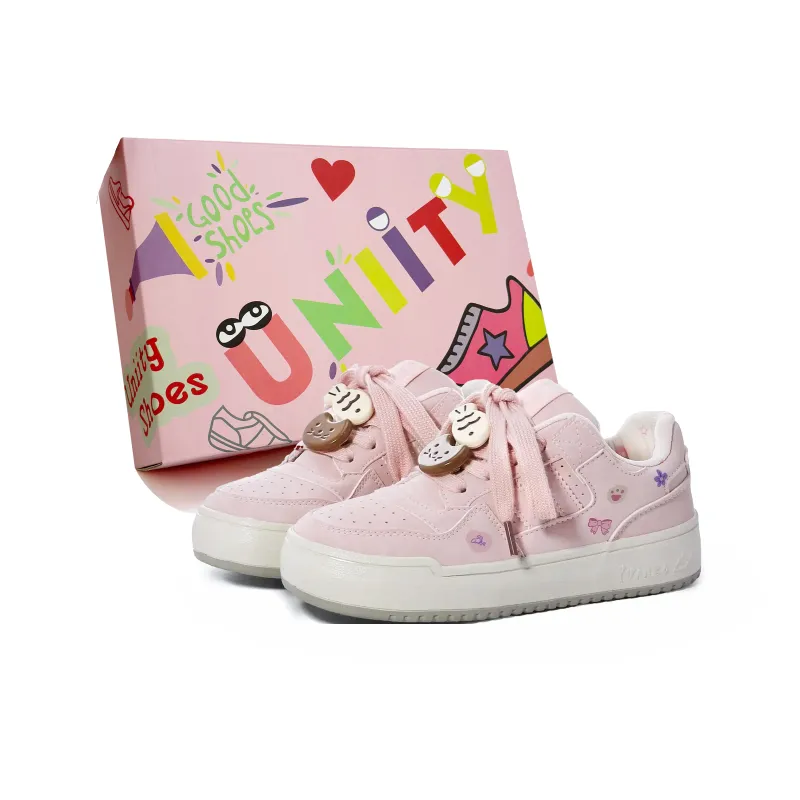 UNIITY Low-Top Skateboard Shoes Women's Pink-6