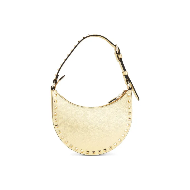 Valentino Rockstud Calfskin Shoulder Bag Mini Women's Gold-2
