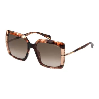 Police Acetate Square Sunglasses Women's Tortoiseshell