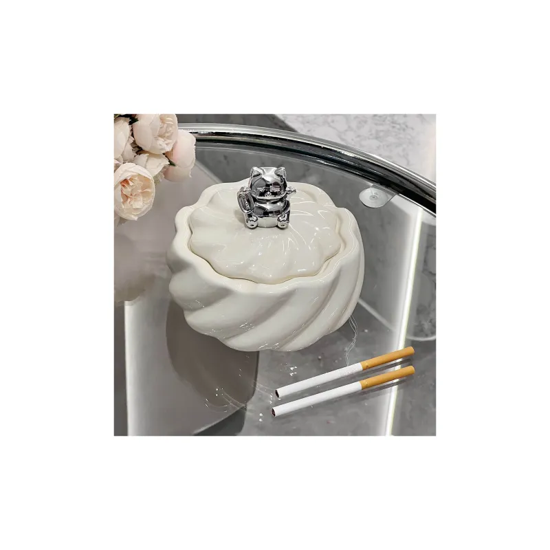 Meter Cute Creative Advanced Personalized Style Living Room Advanced Feel Ashtray Cream Style-8