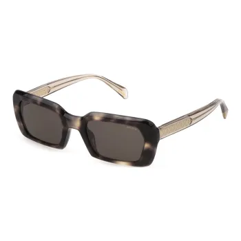 Police Acetate Irregular Shape Sunglasses Women's Tortoiseshell