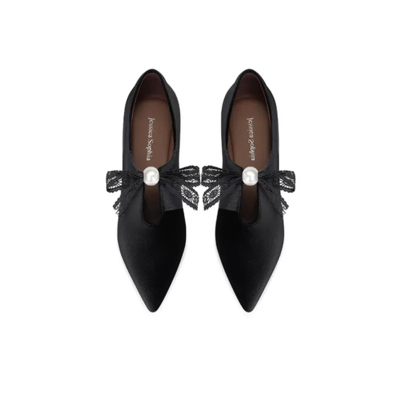 JESSICA SOPHIA Casual Single Shoes 3cm Women's Black-4
