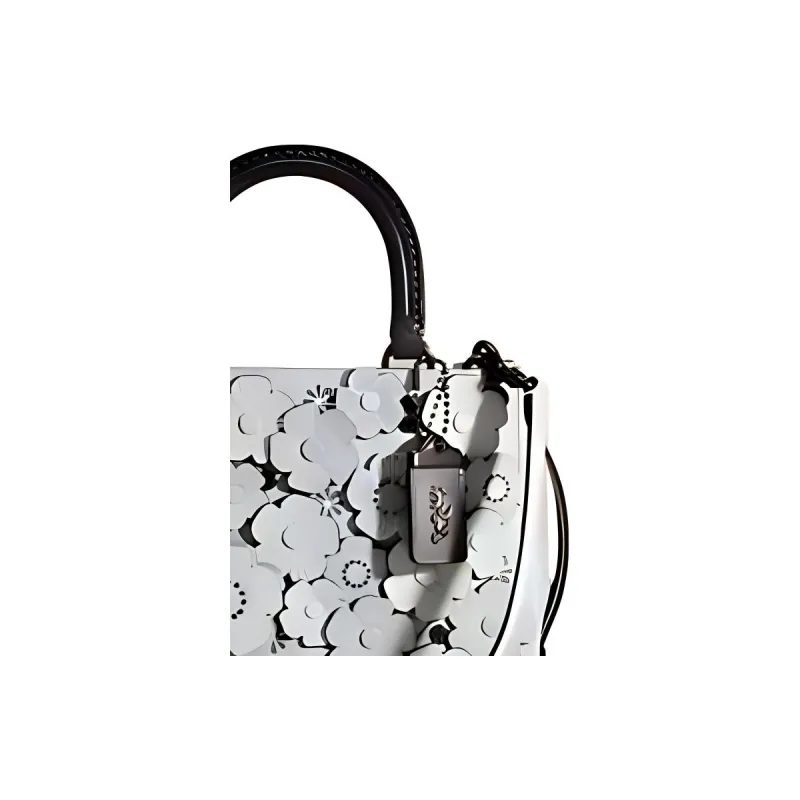 COACH Rogue Glove Tanned Leather Tote Bag Shopping Bag Handbag Shoulder Bag Medium Size Women's Light Blue-2