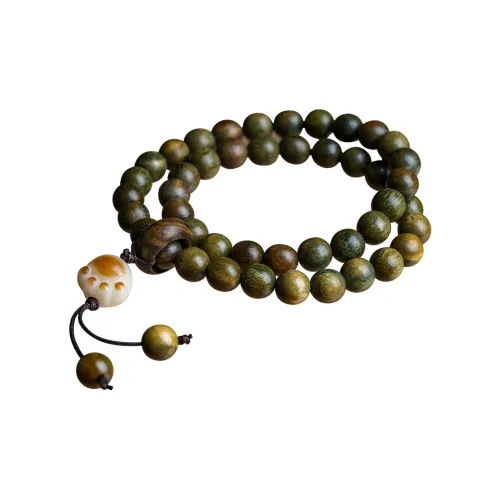 GUMUJIANG Green Sandalwood Wooden Bracelets Unisex