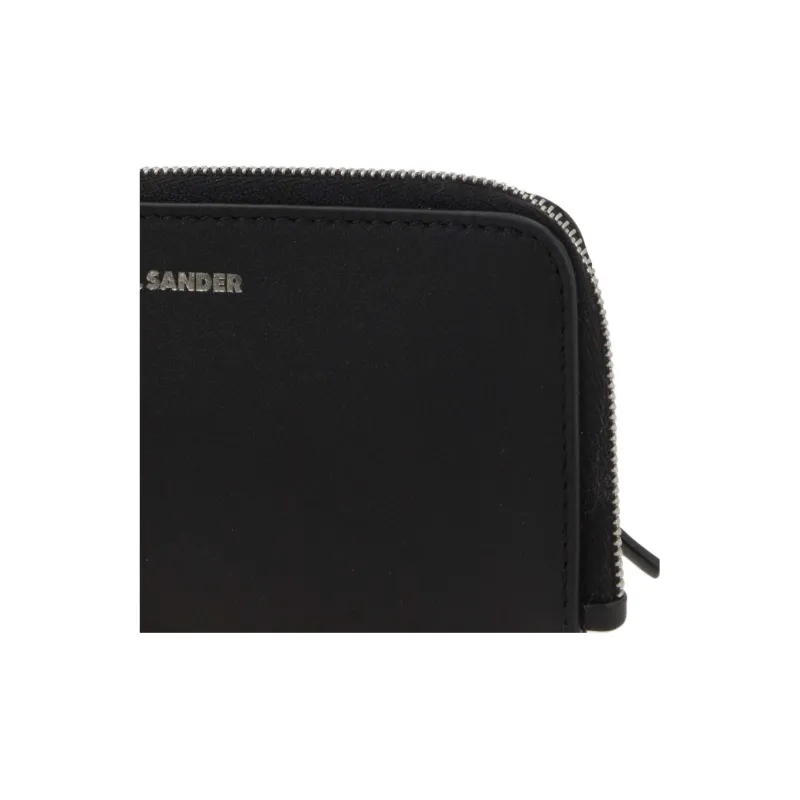 JIL SANDER Cow Leather Key Pouch Men's Black-3