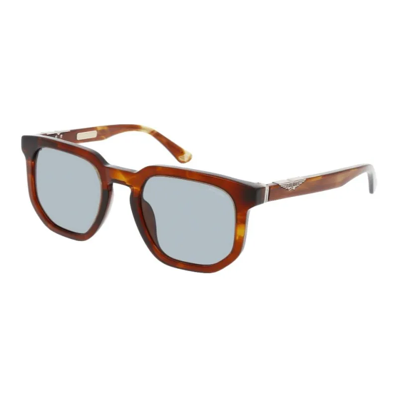 Police Acetate Plastic Irregular Shape Sunglasses Men's Tortoiseshell-0
