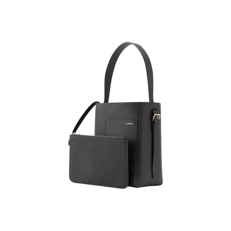 Valextra Calfskin Bucket Bag, Shoulder Bag Trumpets Women's Black-1
