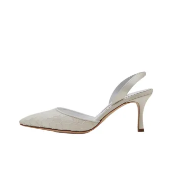 MANOLO BLAHNIK Carolyne Slim Heel High Heels 7cm Women's White