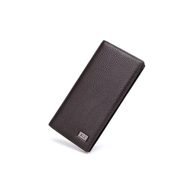 HLA Cow Leather Wallet With Money Clip And Leather Clip Regular Unisex Black-17