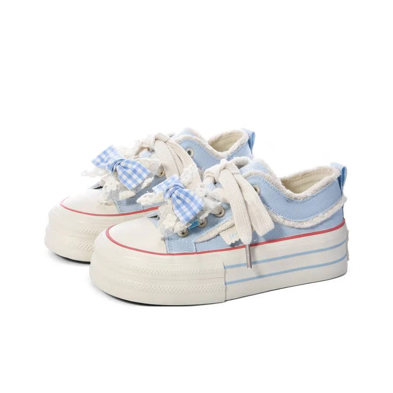 Lovely You Abrasion Resistant Lightweight Height Increasing Low Top Skateboard Shoes Women's-17