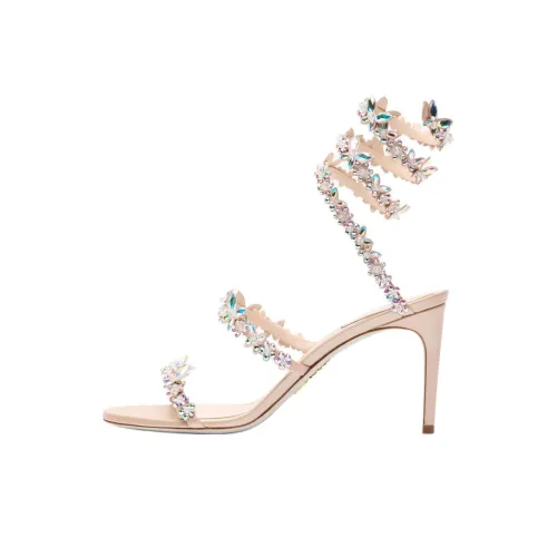 RENE CAOVILLA Eden One Strap Sandals 8cm Women's Nude