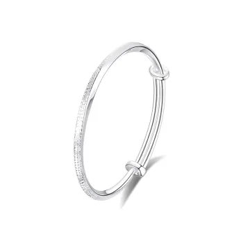 Children's Drawings S999 Fine Silver Bangles Women's