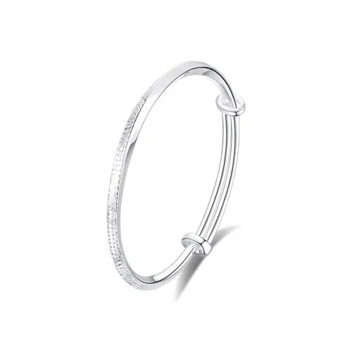 Children's Drawings S999 Fine Silver Bangles Women's
