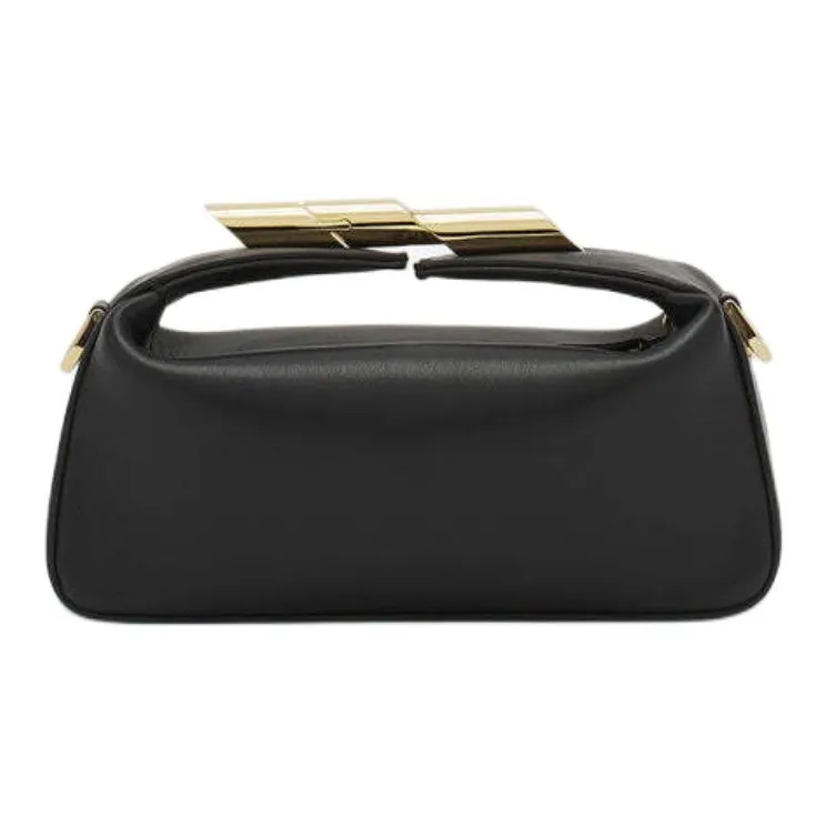 Lanvin Calfskin Shoulder Bag Crossbody Bag Handbag Women's Black-1