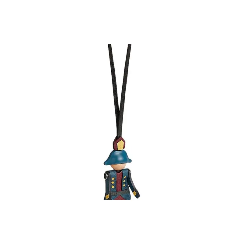 HERMES Epsom Leather Bag Charm Bag Accessory Unisex Black & Dark Blue & Hermès Red & Dark Green & Lemon-1