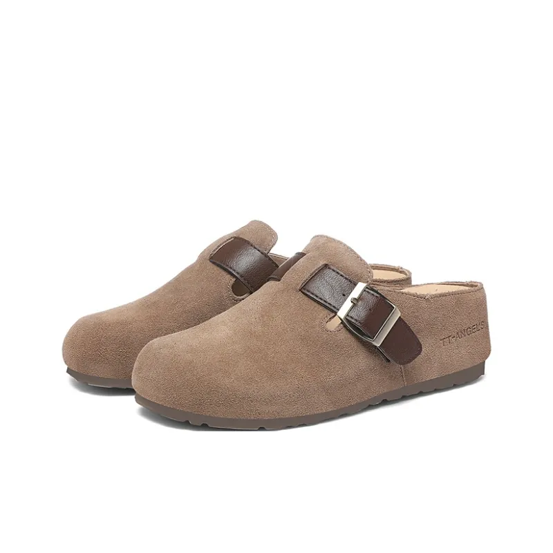 Golden Silk Rabbit Wrap toe Slippers Women's-6