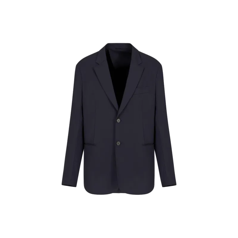 EMPORIO ARMANI Travel Essentials Stretch nylon Single breasted Blazer-0