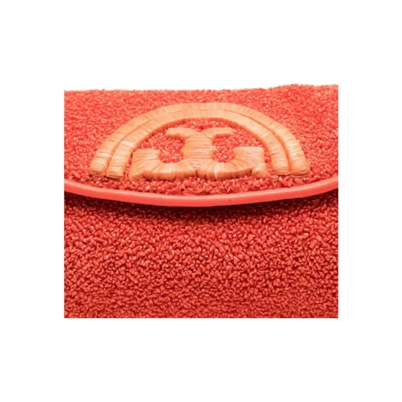 TORY BURCH Fleming Leather Saddle Bag Handbag, Shoulder Bag Mini Women's Orange-3