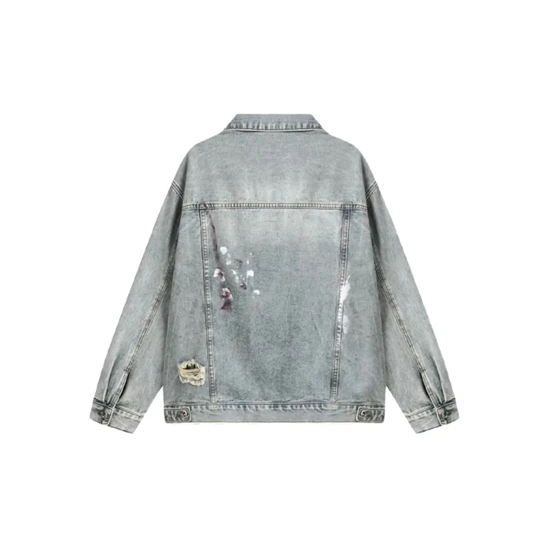 EOEI Denim Jackets Women's Blue-1