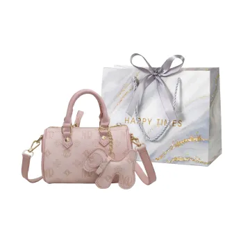 Miss Angel PU Crossbody Bag One Shoulder Handbag Women's White Pink Brown