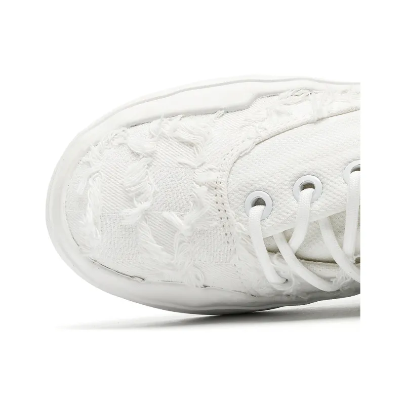 12345 Platform White Sneakers Abrasion Resistant, Lightweight, And Breathable Low Top Canvas Shoes Men's-4