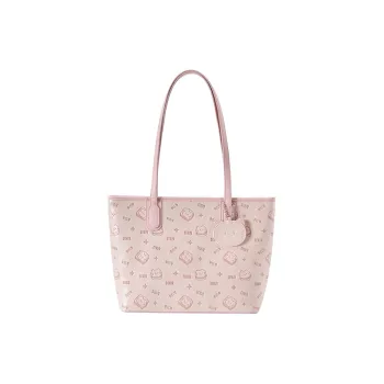 SEM/R Kitten Sketch PU Tote Bag, Shopping Bag, Shoulder Bag Large Size Women's Multicolor