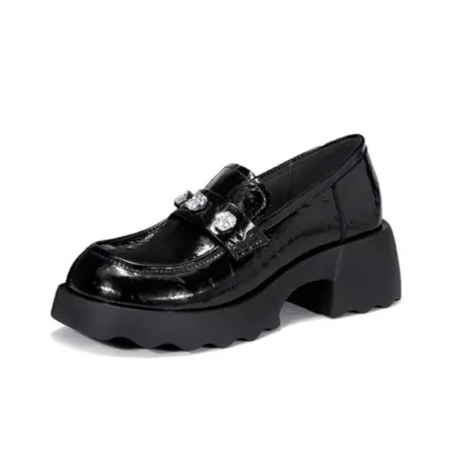 JESSICA SOPHIA Loafers 5cm Women's Black