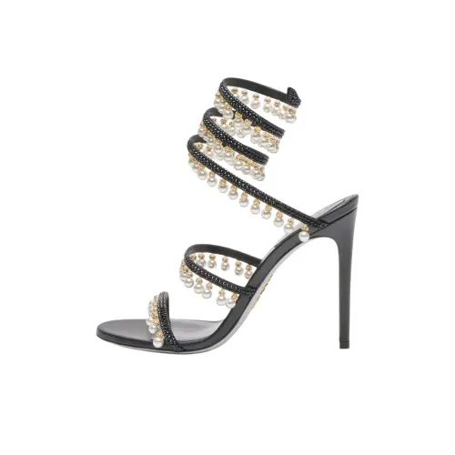 RENE CAOVILLA Chandelier Strap Sandals 10.5cm Women's Black