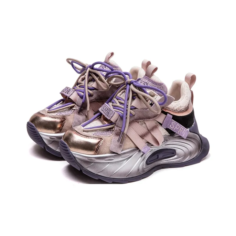Chibang Breathable Height Increasing Low-Top Chunky Sneakers Women's-1
