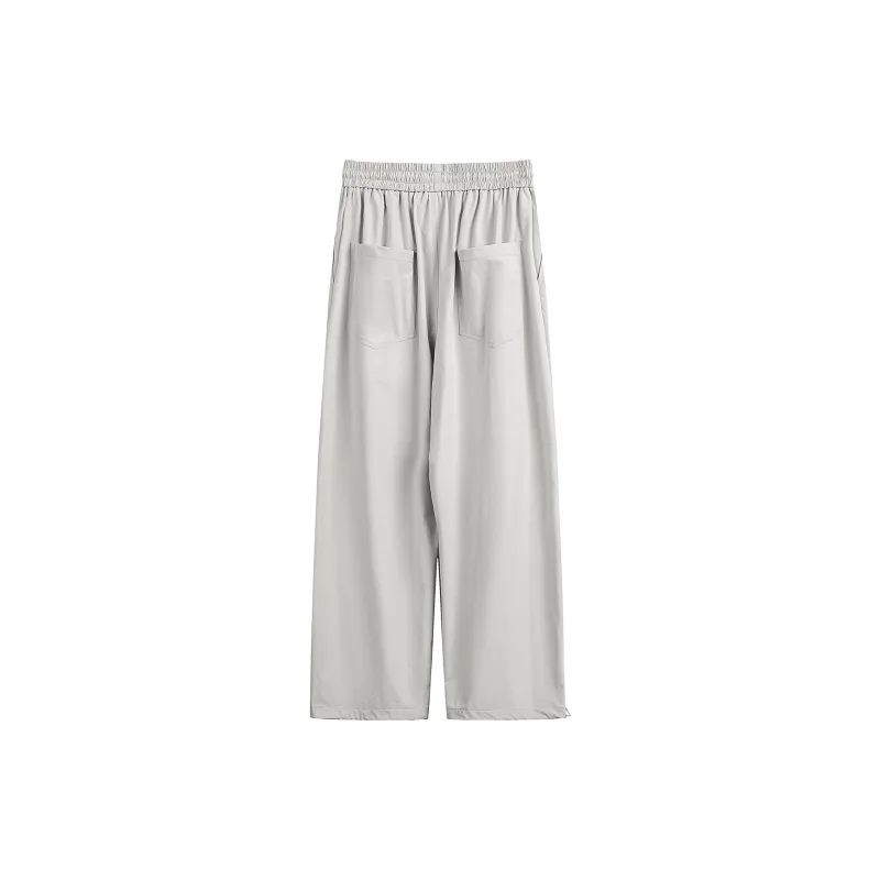 ICH MODE Casual Pants Unisex Burgundy-1