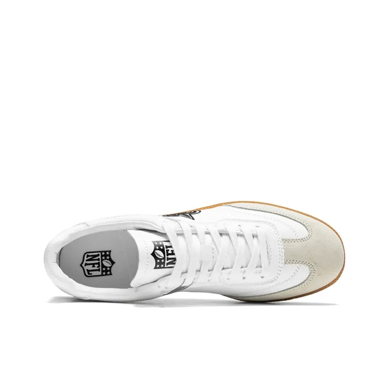 NFL Training Classic New Orleans Saints Low Top Skateboard Shoes Unisex White Black-3