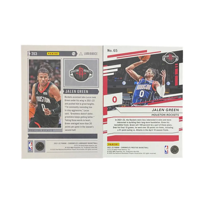 PANINI 2021-22 Rocket Jalen Grimm Tka Rising Stars RC Sports Cards 2 Pcs-1