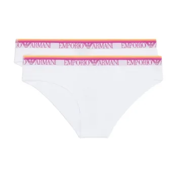 EMPORIO ARMANI Two pack Of Asv Iconic Organic cotton Briefs With Logo Waistband