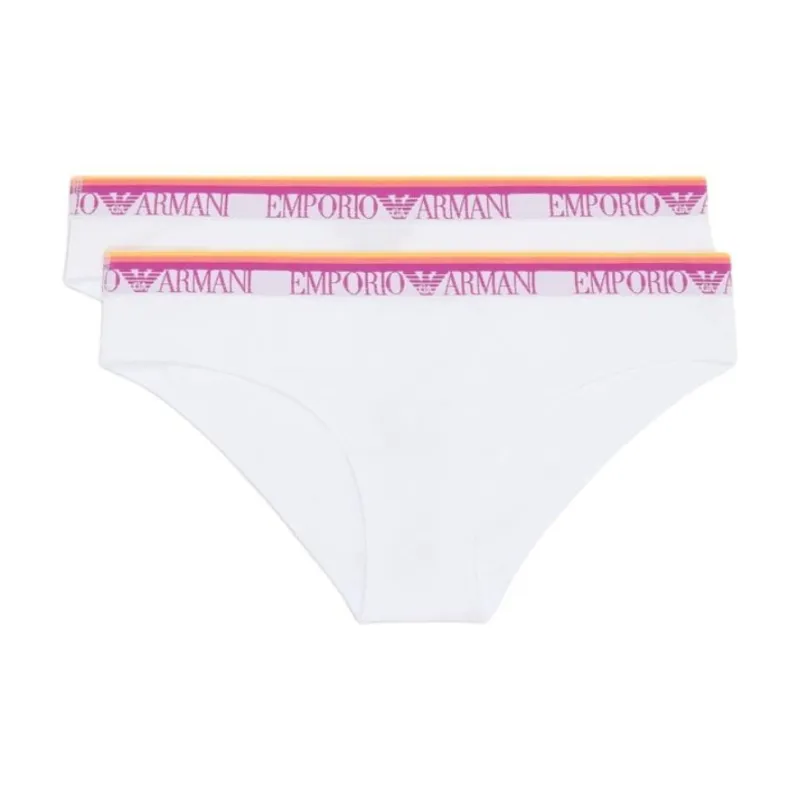 EMPORIO ARMANI Two pack Of Asv Iconic Organic cotton Briefs With Logo Waistband-0