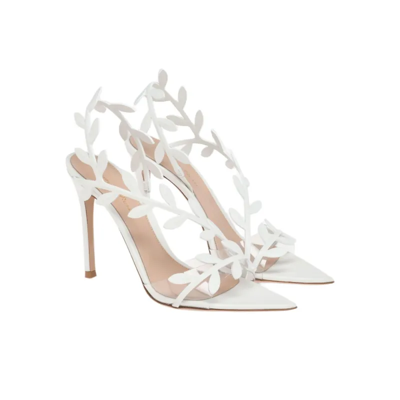 GIANVITO ROSSI Flavia Strap Sandals 10.5cm Women's White-1