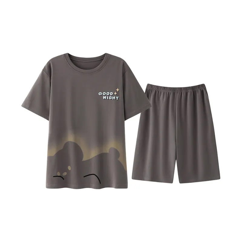 FENTENGCARE Pajama Set Men's Gray-0