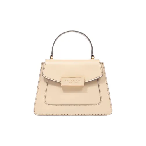 THE BRIDGE Cow Leather Shoulder Bag, Crossbody Bag, Handbag Women's Butter & Gold