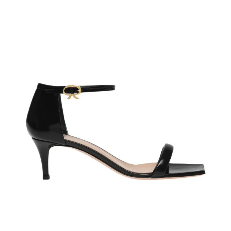 GIANVITO ROSSI Rhys One Strap Sandals 5.5cm Women's Black-1