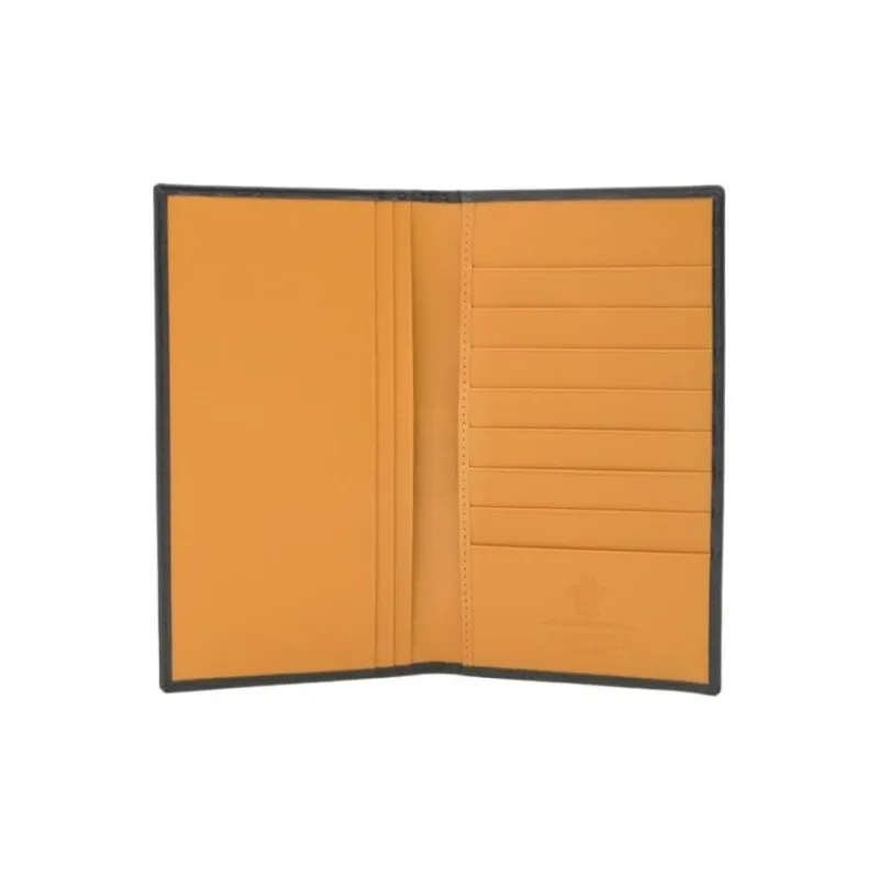 ETTINGER Leather Wallet Men's Black & Yellow-2
